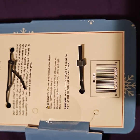 North Pole Grooming Mens Double Sided Boar & Nylon Bristle Black Brush Holiday - Picture 3 of 5